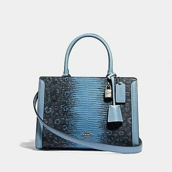 Beautiful Coach F72664 Zoe Carryall Cornflower - Picture 1 of 9